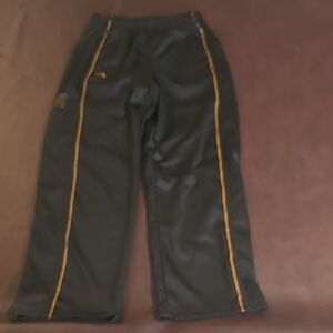 Kids Black Joggers with Yellow Piping
